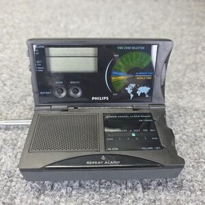 Vintage 1990s Philips AE4230 World Travel Clock Radio - Tested & Working